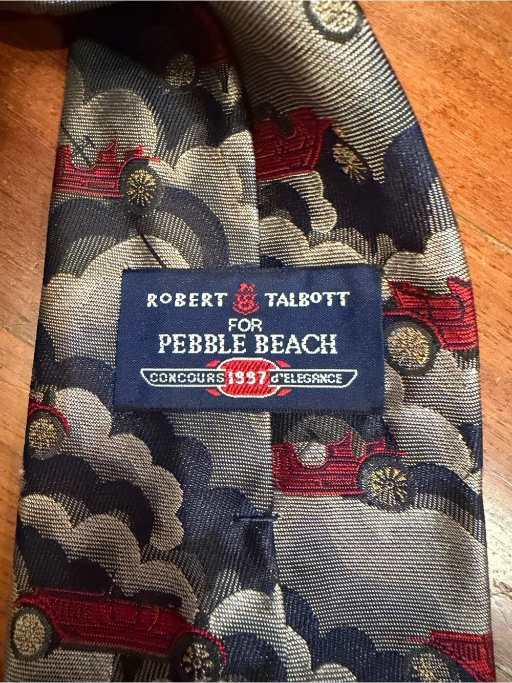 Robert Talbott Pebble Beach Concours 1997 Silk Tie Vintage Car Collector USA